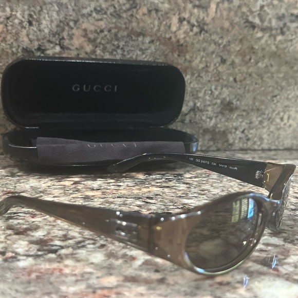 Gucci Square G Tom Ford Era Sunglasses With Case & Cloth Olive Green Frame - Picture 1 of 6